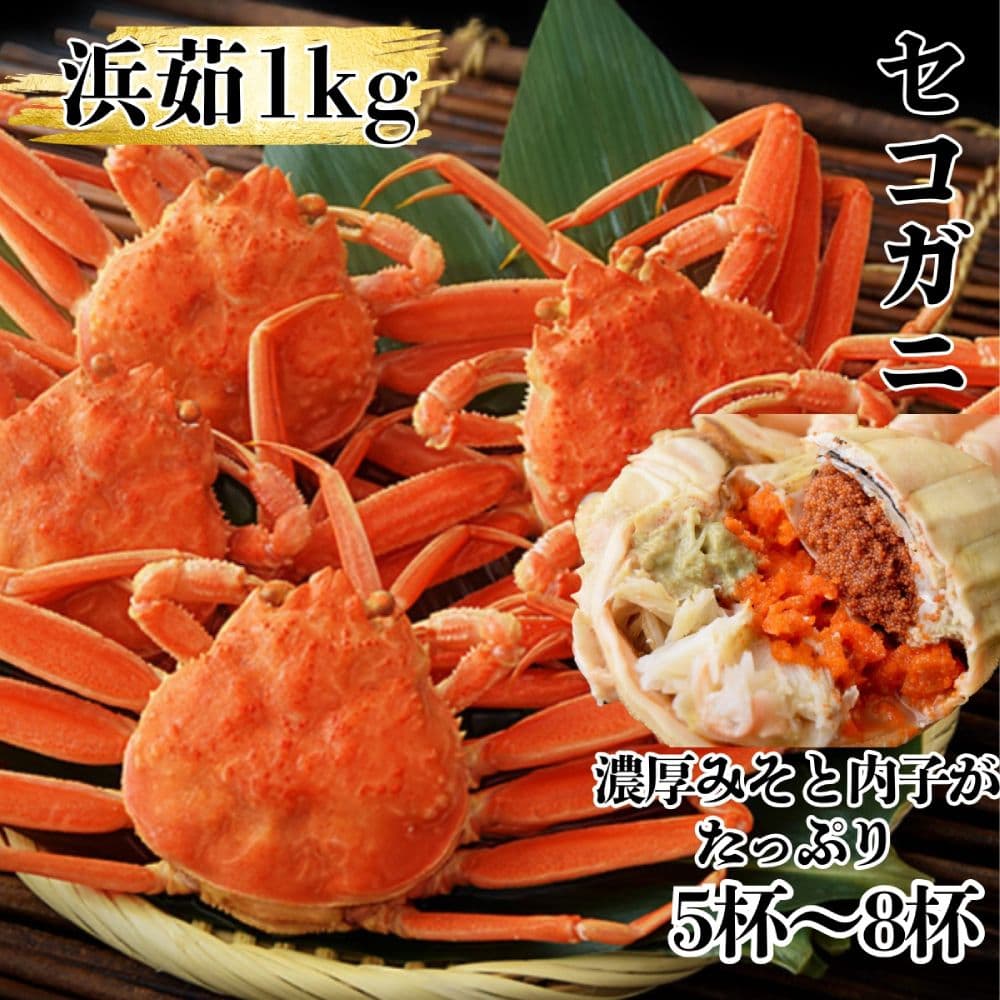 11-181 【年内発送12月15日入金まで】ボイルセコガニ1kg| セイコ蟹 ズワイガニメス 子持ち within2025