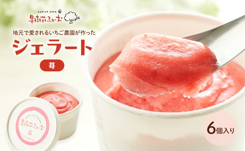 ジェラート いちご 6個 アイス アイスクリーム スイーツ お菓子 菓子 おやつ ストロベリー イチゴ 苺 兵庫県 加西市